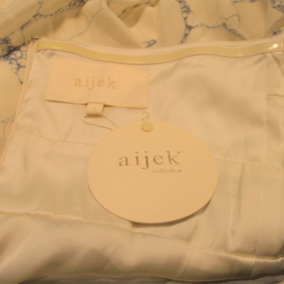 NWT Aijek One Shoulder 100% Silk Dress - Picture 4 of 4